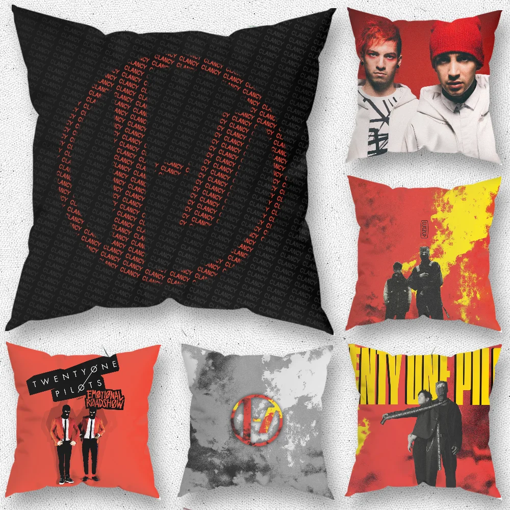 

T-Twenty One P-Pilots Pillow Case For Home Bedroom Room Decoration Living Room Sofa Cushion Cover Suitable