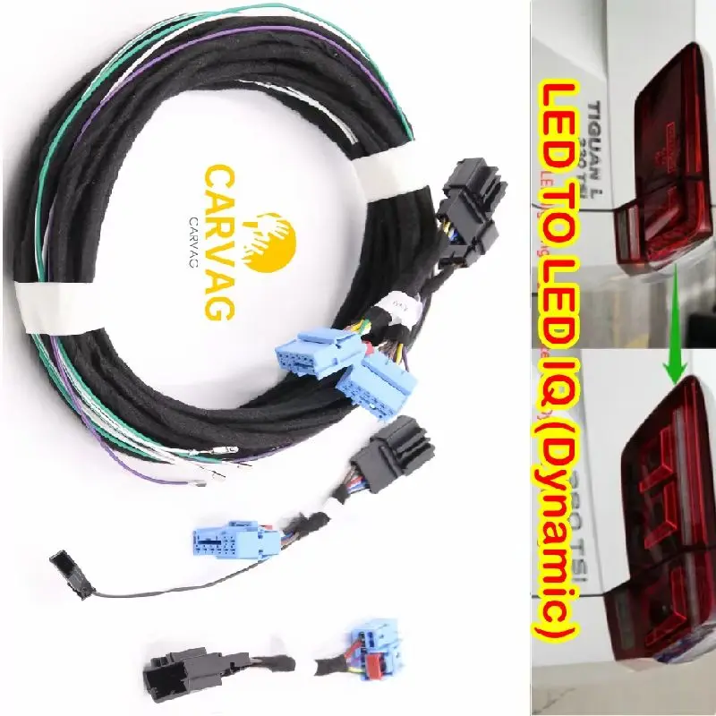 Für Tiguan MK2 - LED-Rückleuchten-Upgrade mit neuem dynamischen Fließeffekt, LED-Dynamik-Sequenz-Rückleuchten-Kabelbaum-Adapter