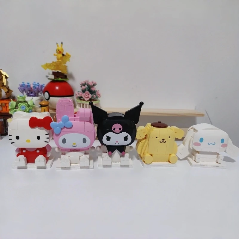 

Строительные блоки Keeppley Sanrio: Модели-украшения Mymelody, HelloKitty, Kuromi, детские сборные игрушки, подарки на день рождения