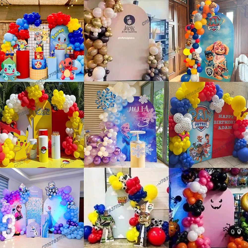 Fondo de fiesta de Hello Kitty MY Melody, foto de cumpleaños, fondo de fotografía de arco rosa, telón de fondo de fotografía de poliéster
