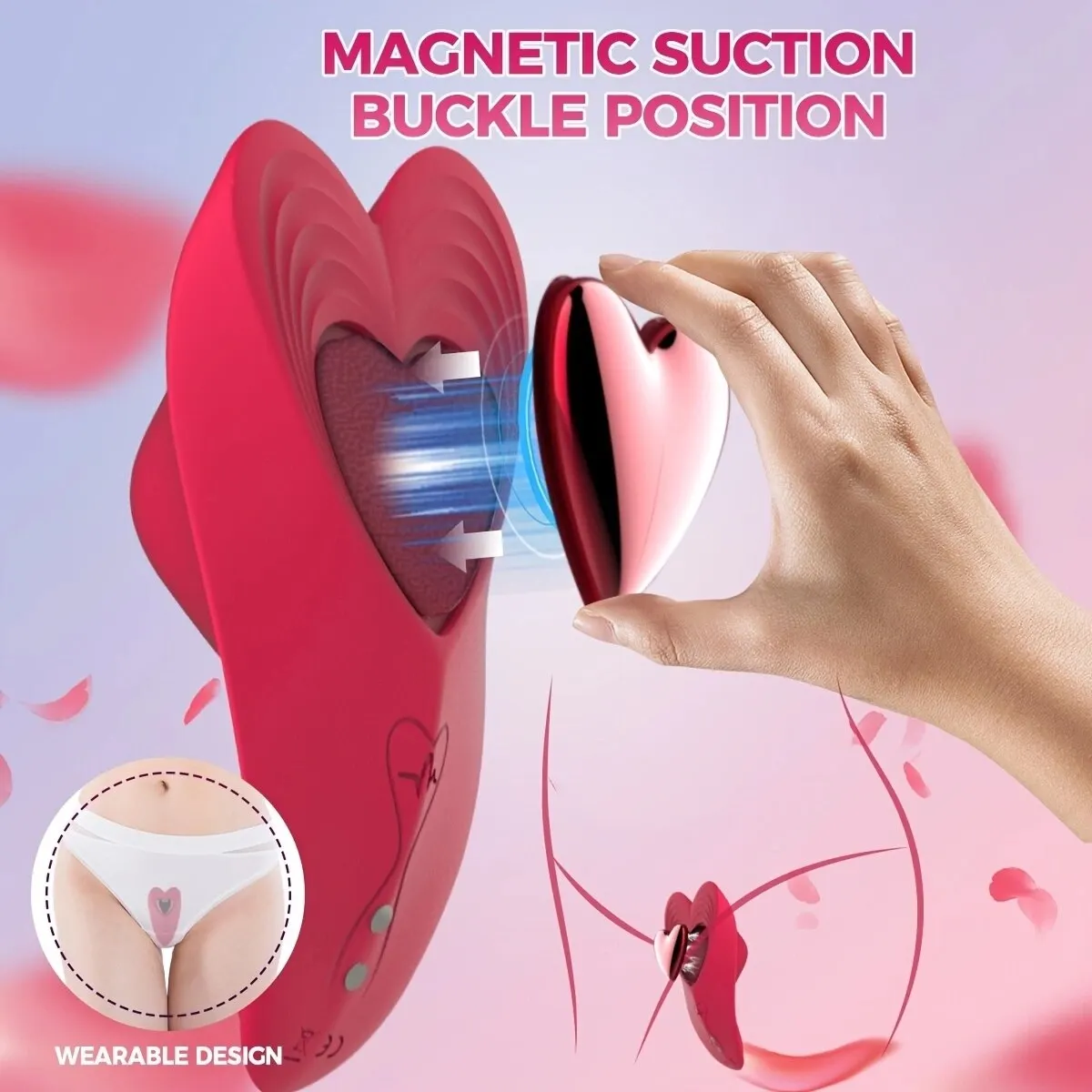 Wearable Panty Vibrator Strong Magnetic Clip App Remote Control Butterfly Clitoral Vibrating Adult Sex Toys