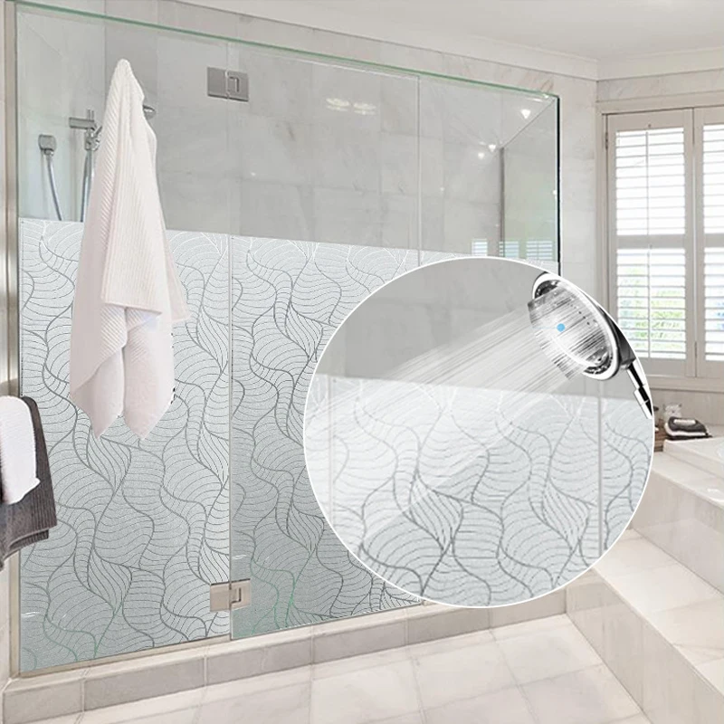 

Office Frosted Glass Sticker with Water Ripple No Glue Removable Window Stickers Decorative Coverings To Prevent Peeping 유리막