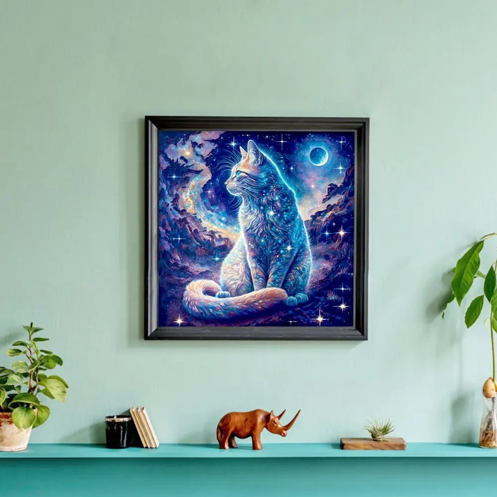 Diamond Painting Family New Fairy Dust Diamond Dot Art Blue Sky Cat Crystal Resin Mosaic Painting Kit AB Drill Cross Stitch Set