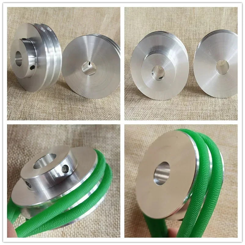 Aluminum Alloy Double Groove Pulley Finishing Motor Drive Wheel V Groove Width 7 Small  Can Be Customized