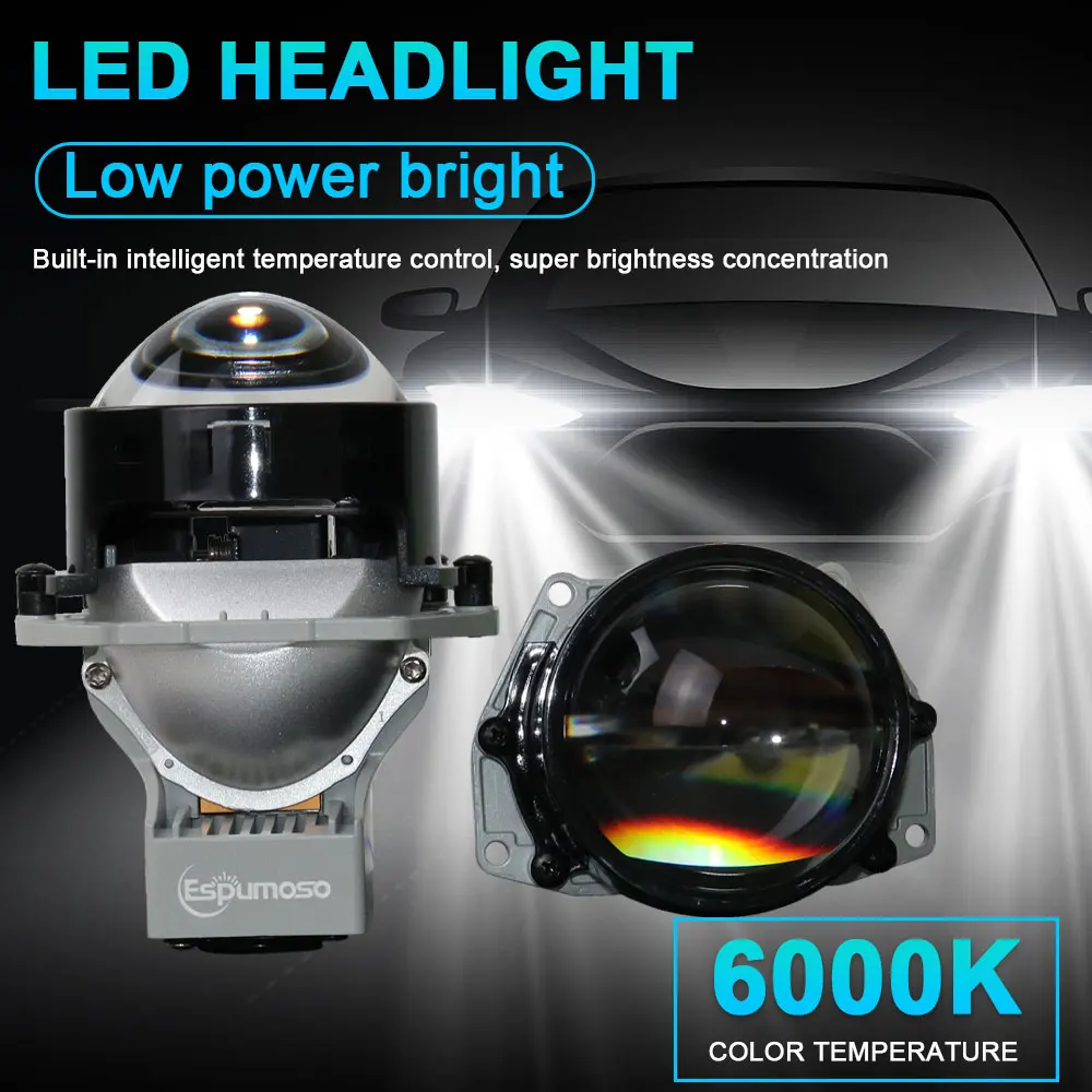 

260W Universal Lens Headlight 6000K High Power Laser Lights for Vehicles Automotive Spotlights Lens Front Headlight Fog Lights