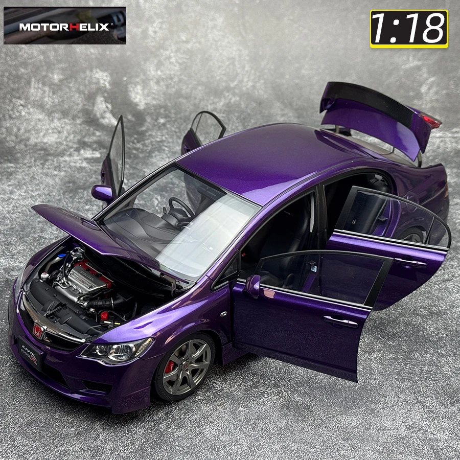 MOTORHELIX Diecast نموذج 1:18 Civic Type R FD2 2007 نموذج سيارة مجموعة عرض ثابتة