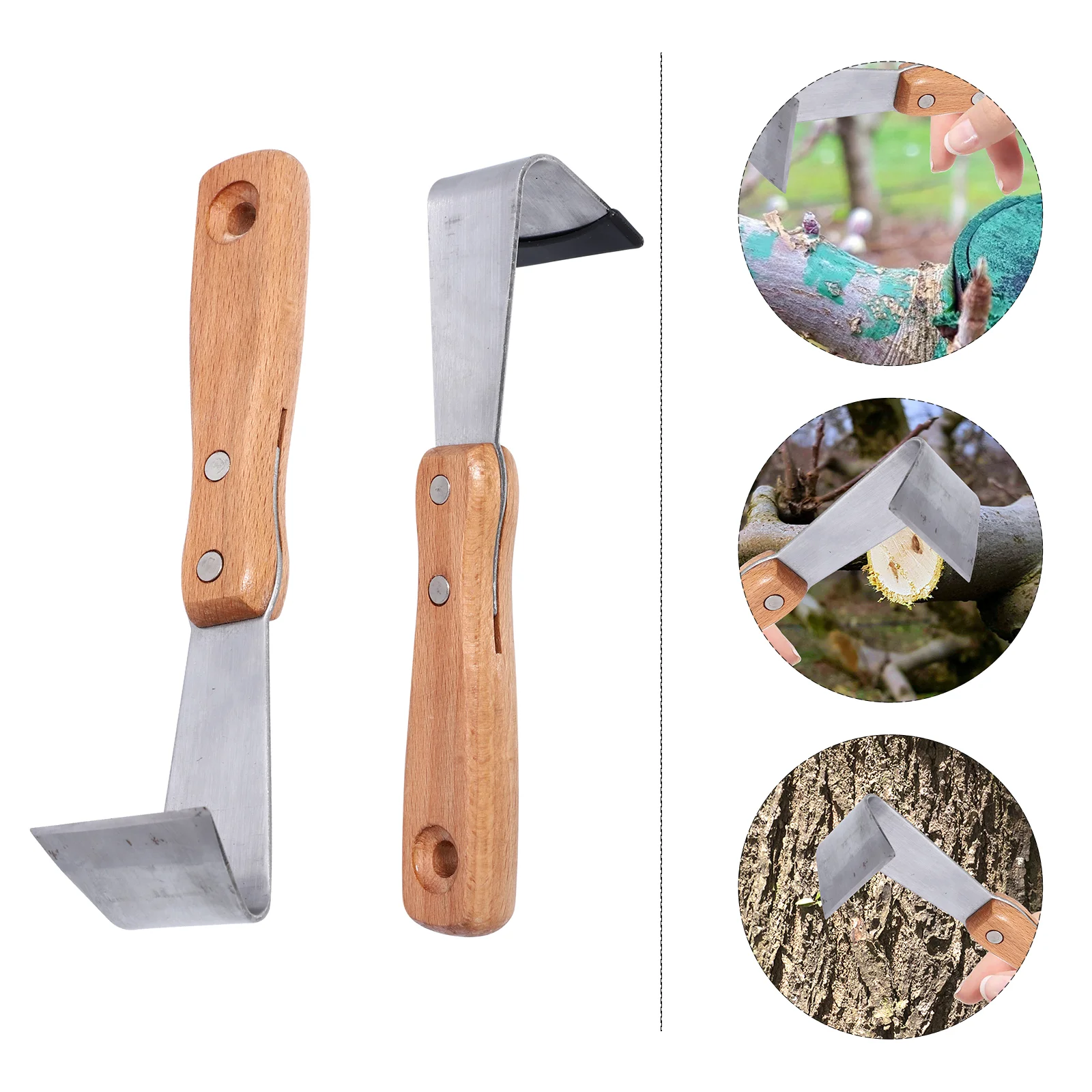 2 Pcs Bark Fruit Tree Scraper Cutting Machine Gardening Cutters Tool Multipurpose Knives Branch