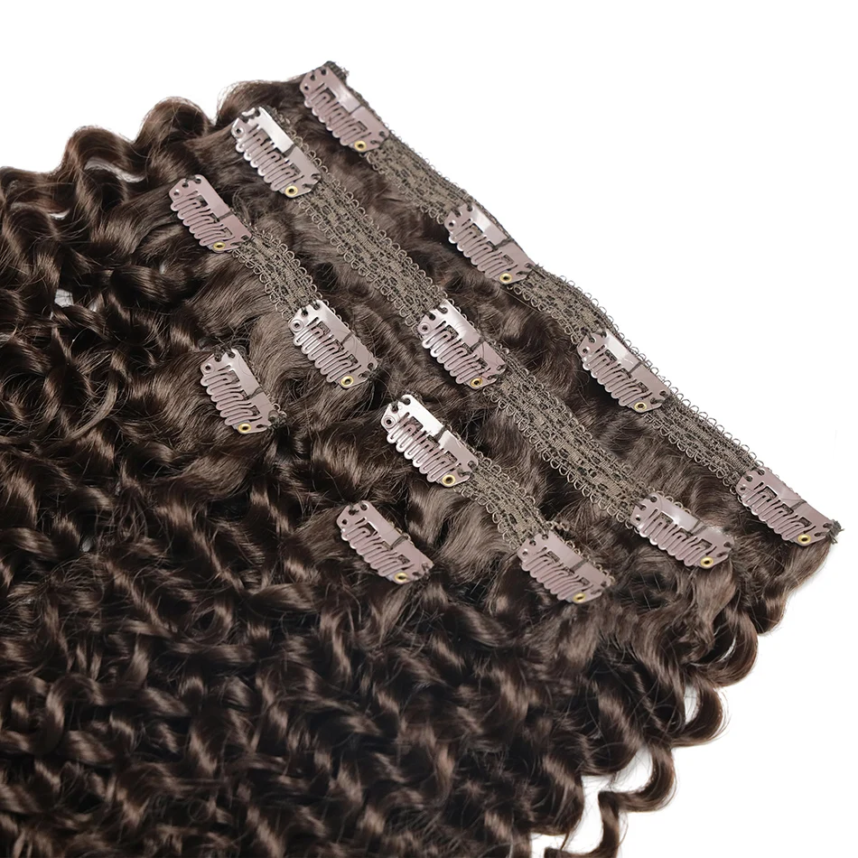 BOL 26\'\' Long Jerry Curly Clip In Hair Extensions Synthetic Hair Exetension 6PCS Full Head Hairpiece For Women