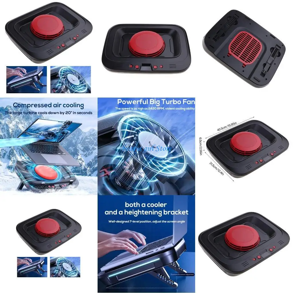 

C7AB Laptop Cooling Pad Laptop Coolers Stand Laptop Fan Cooling Pad For Laptop Notebooks Adjustable Laptop Cooling Stand