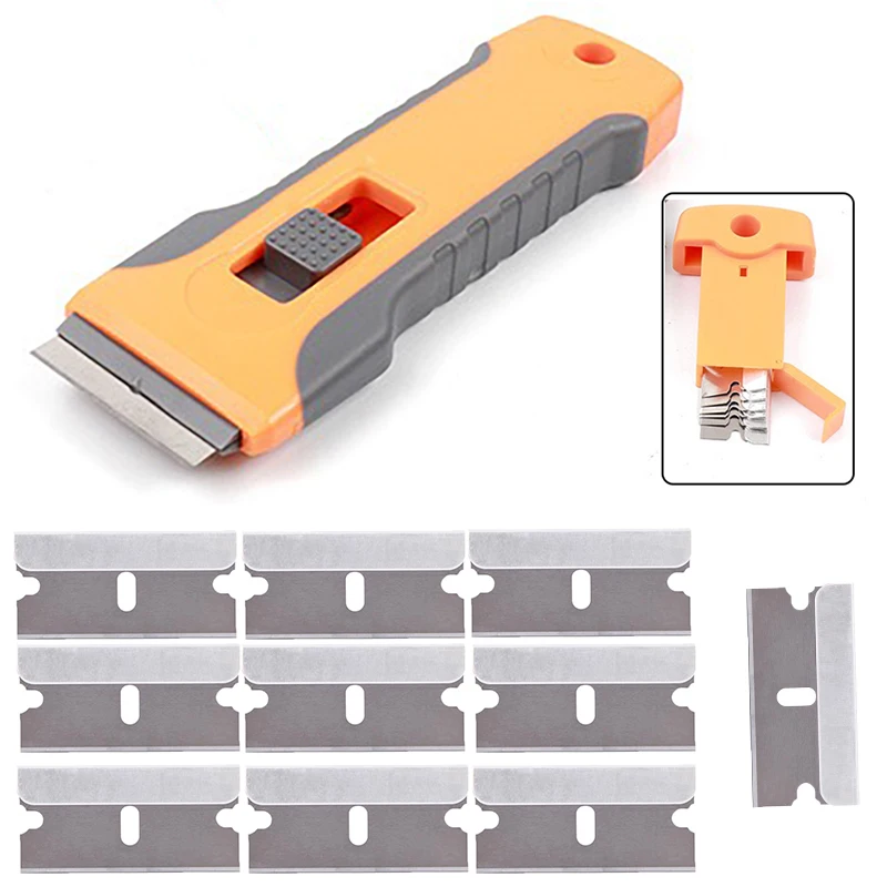 

ALIWRAP Razor Blade Scraper for Car Wrap Window Glass Glue Sticker Remover Handle Scraper to Clean Ceramic Hob Hosehold Squeegee