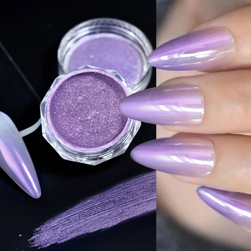 Neon Pearl Powder Gradient Glitter Mirror Pigment Metallic Effect Colorful Nail Art Dust Gel Polish Chrome Manicure Decorations
