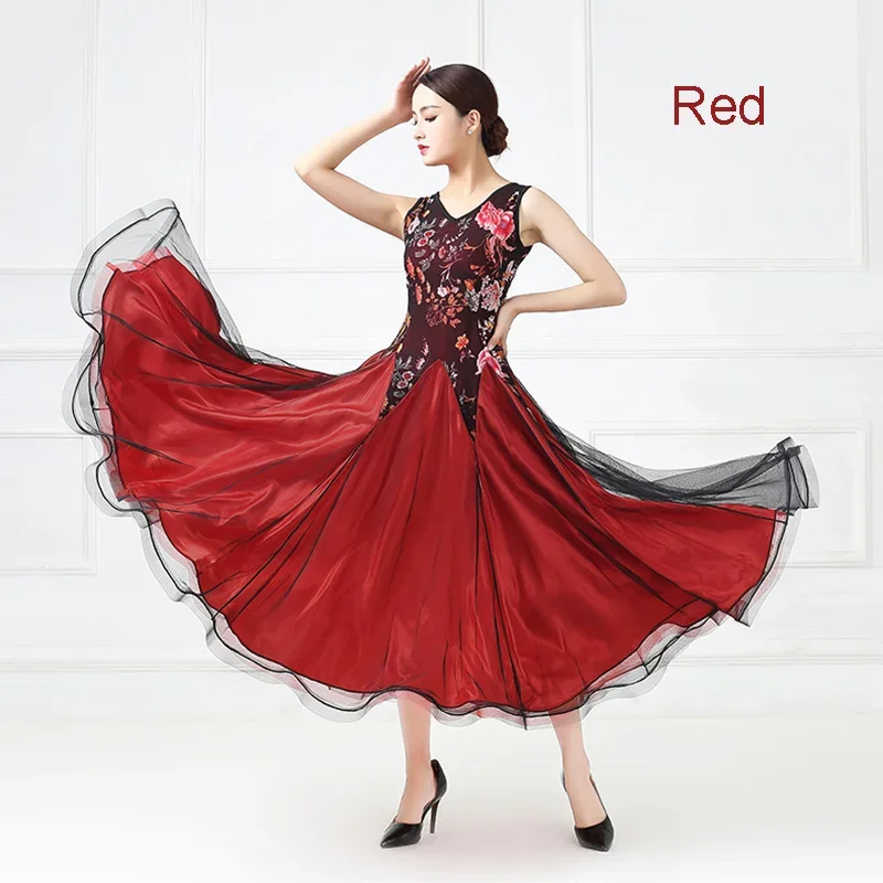 

Sexy Ballroom Dance Practice Dress Women Performance Standard Waltz Dancing Clothes Big Swing Modern Tango Stage Wear Costumes