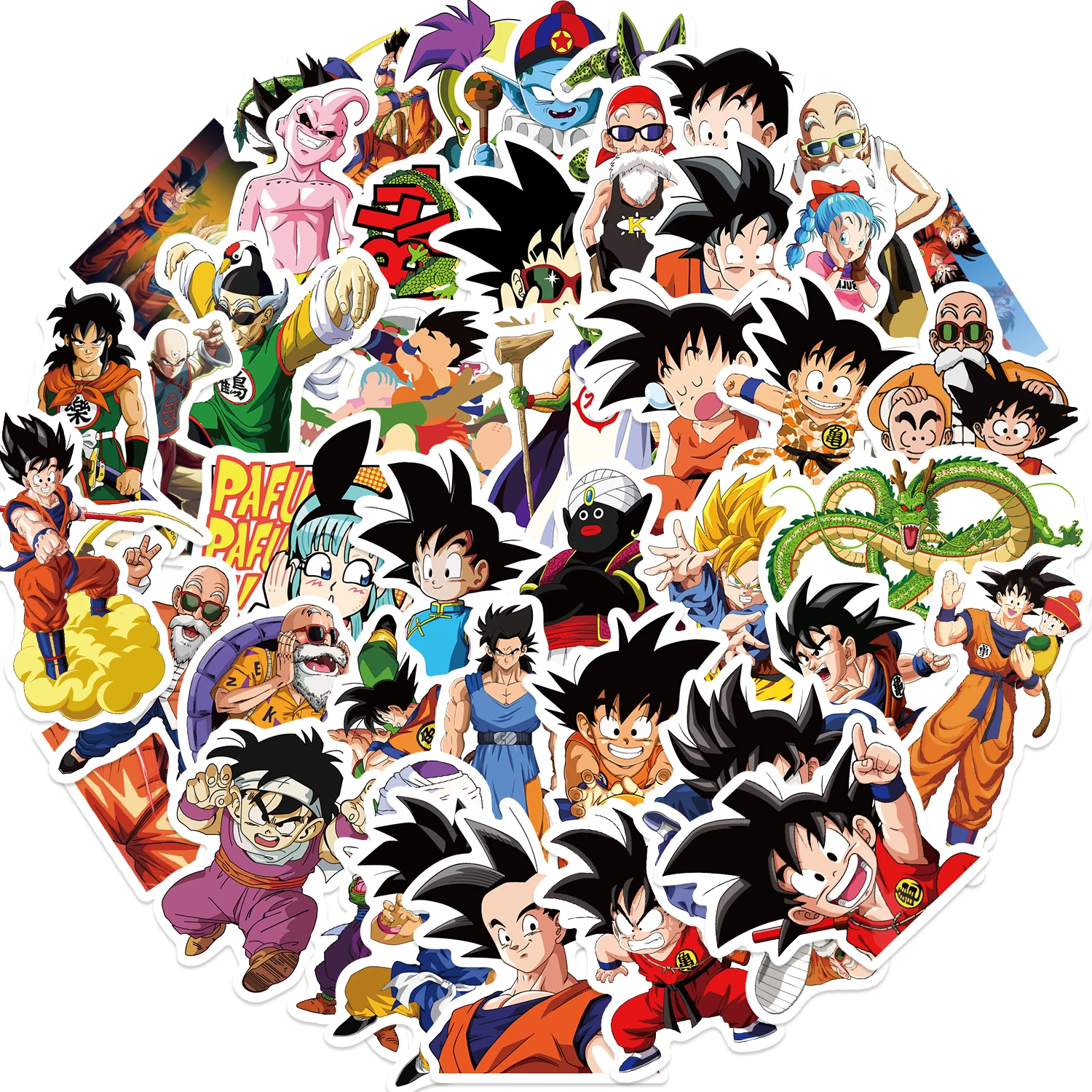 50pcs Dragon Ball Stickers Anime Cartoon Cool Laptop Phone Skateboard Guitar Decoration Graffiti Sticker Kids DIY Decal Gift Toy