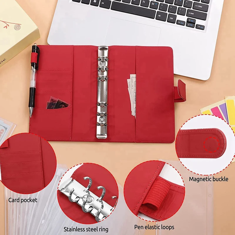 Budgeting Cash Envelope, 30 Pcs Budget Binders Set, With Cash Envelope, A6 Binder, For Saving Money Envelope Storage Bag