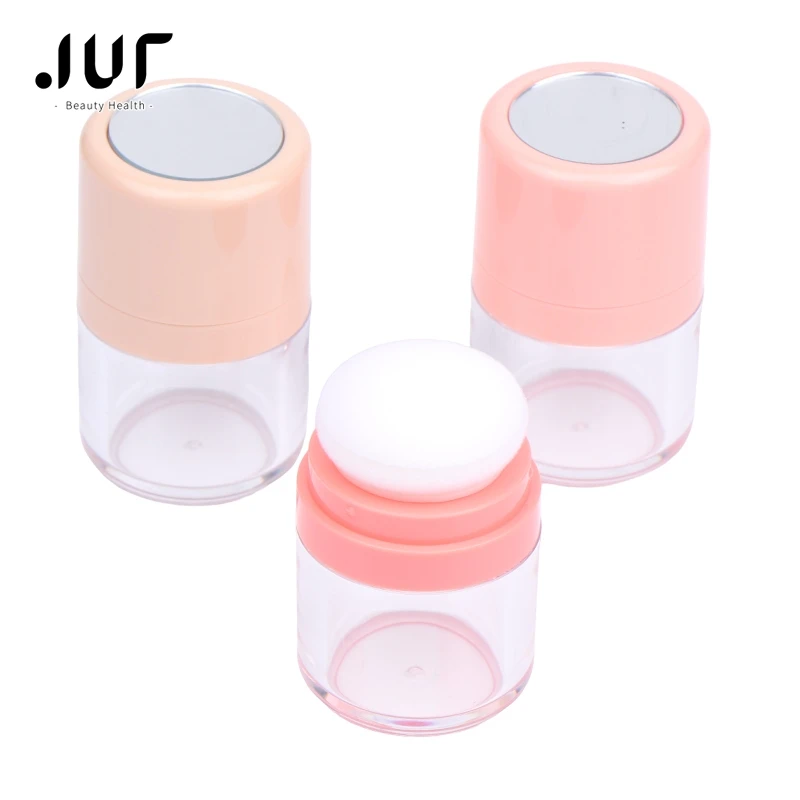 Compact Cosmetics Powder Case Travel Loose Portable Makeup Container Containers Puff Without Leaking Powder Storage Box W/mirror