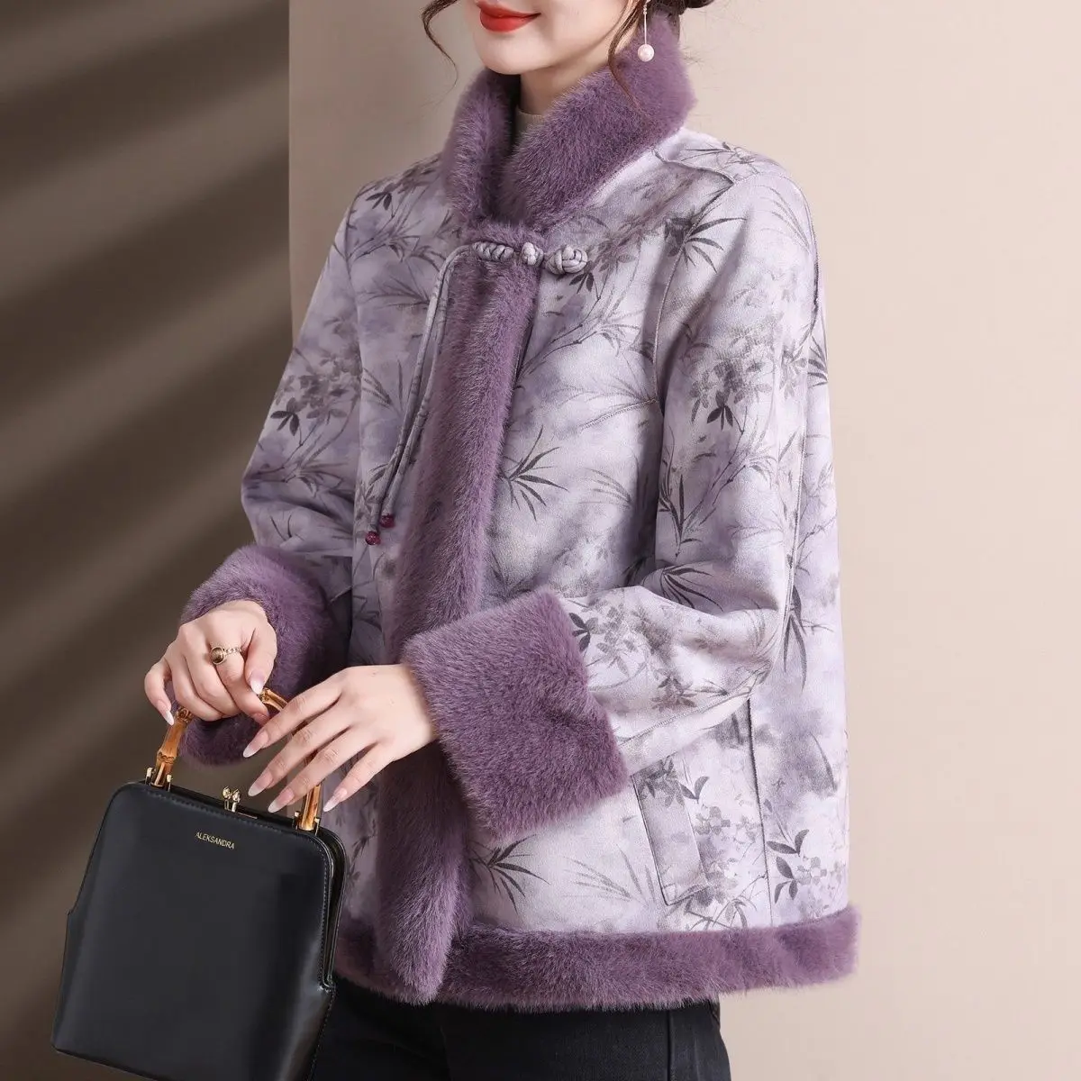 Winter Clothing Fur Coat Reversible Coat Vintage Warm Faux Fur Jacket Warm Thick Top Single-Breasted Coat Design Coats