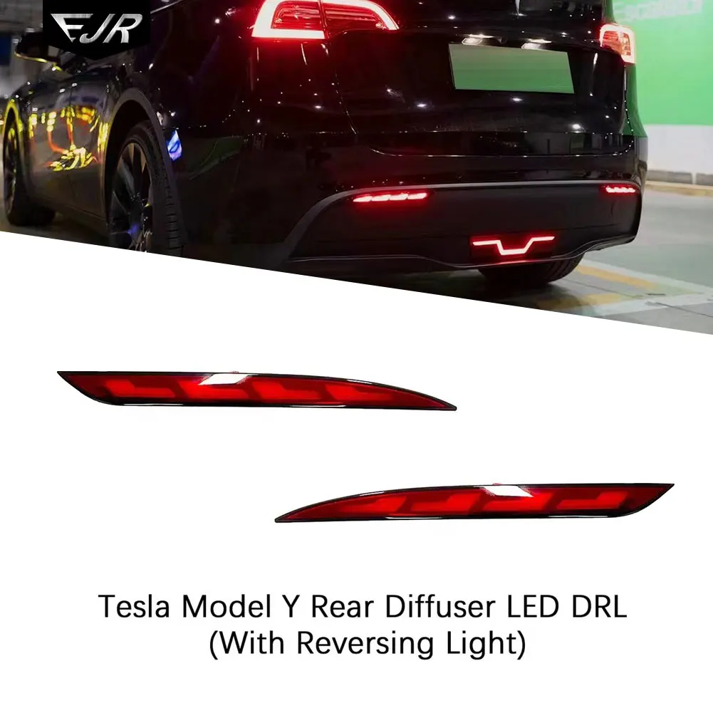 

Suitable for Tesla Model Y Rear Diffuser LED Fog Lights DRL Reversing Lamp Car Lamp Accessory