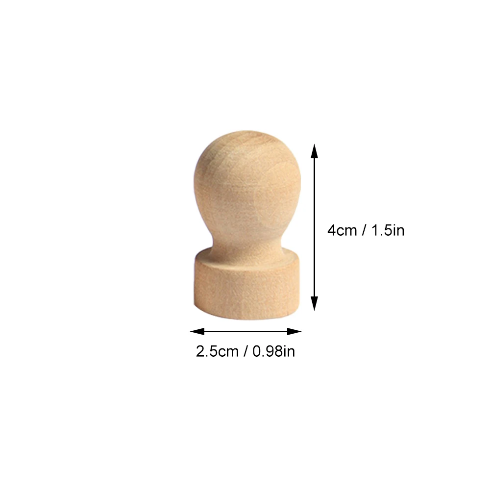 

5 Pcs Solid Wood Round Handle Seal Scrapbooking Stamp Craft Letter Bamboo Stamps for Journaling