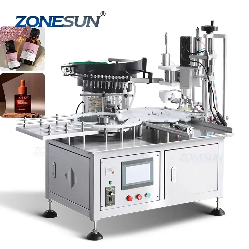 2026 Hot ZS-AFC7A Essential Oil Perfume Vials Eyedrop Dropper Bottles Liquid Rotary Filling and Capping