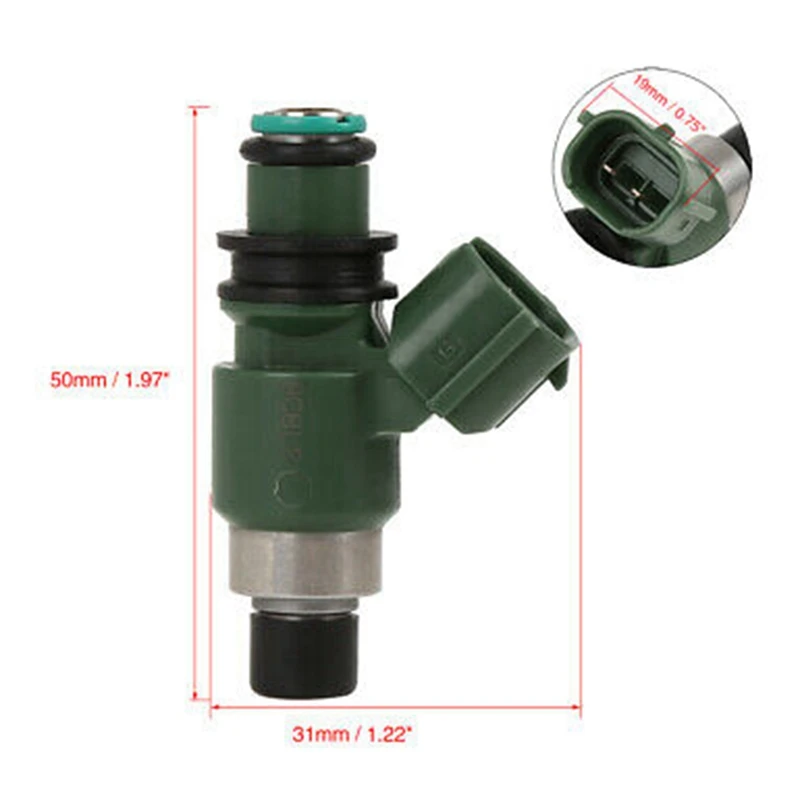 4X New Fuel Injector 16450-HN8-A61 16450HN8A61 For Honda CRF450R Fuel Injectors 12Holes Green Color