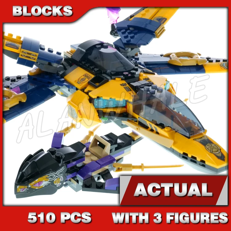 

510pcs Shinobi Dragons Rising Arin's Super Storm Jet Flying Escape Pod 11833 Building Block Toys Compatible With Model