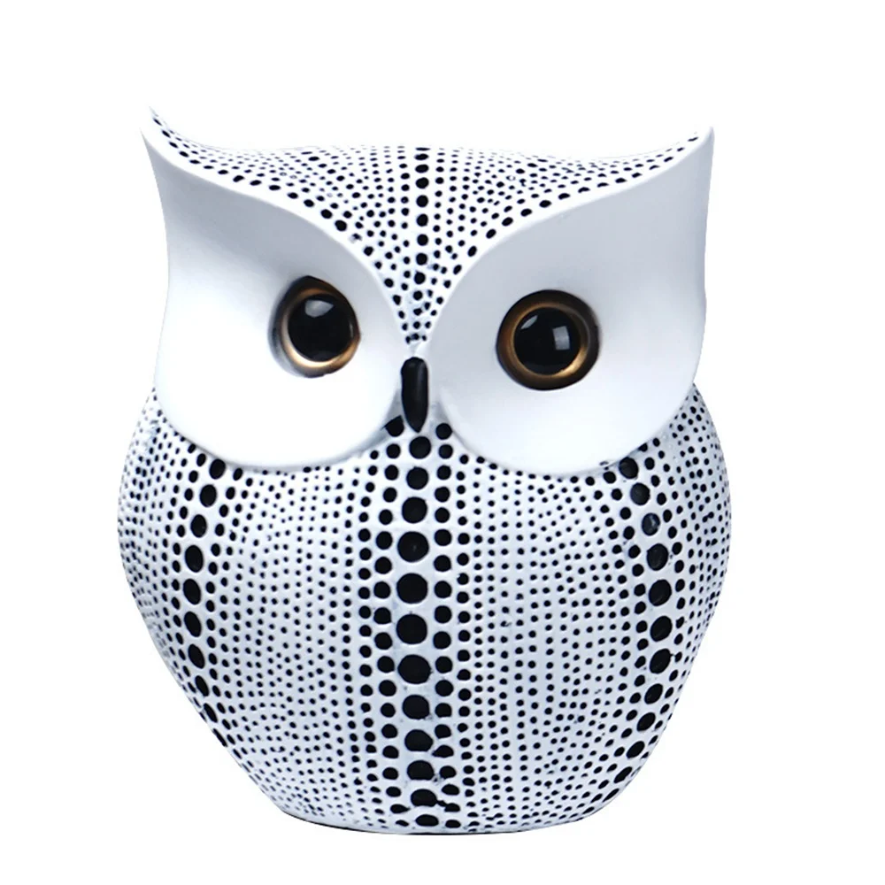 

Creative owl ornament resin crafts living room wine cabinet TV Statue Sculptures Figurine Nordic Room Home Decor Decoration Desk