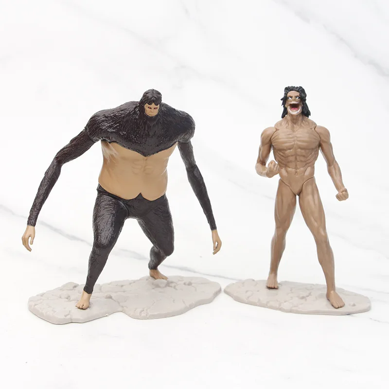8pcs Attack on Titan Anime Figures Armored Colossal Titan PVC Action Figure Collection Model Desktop Decoration Toy Gifts