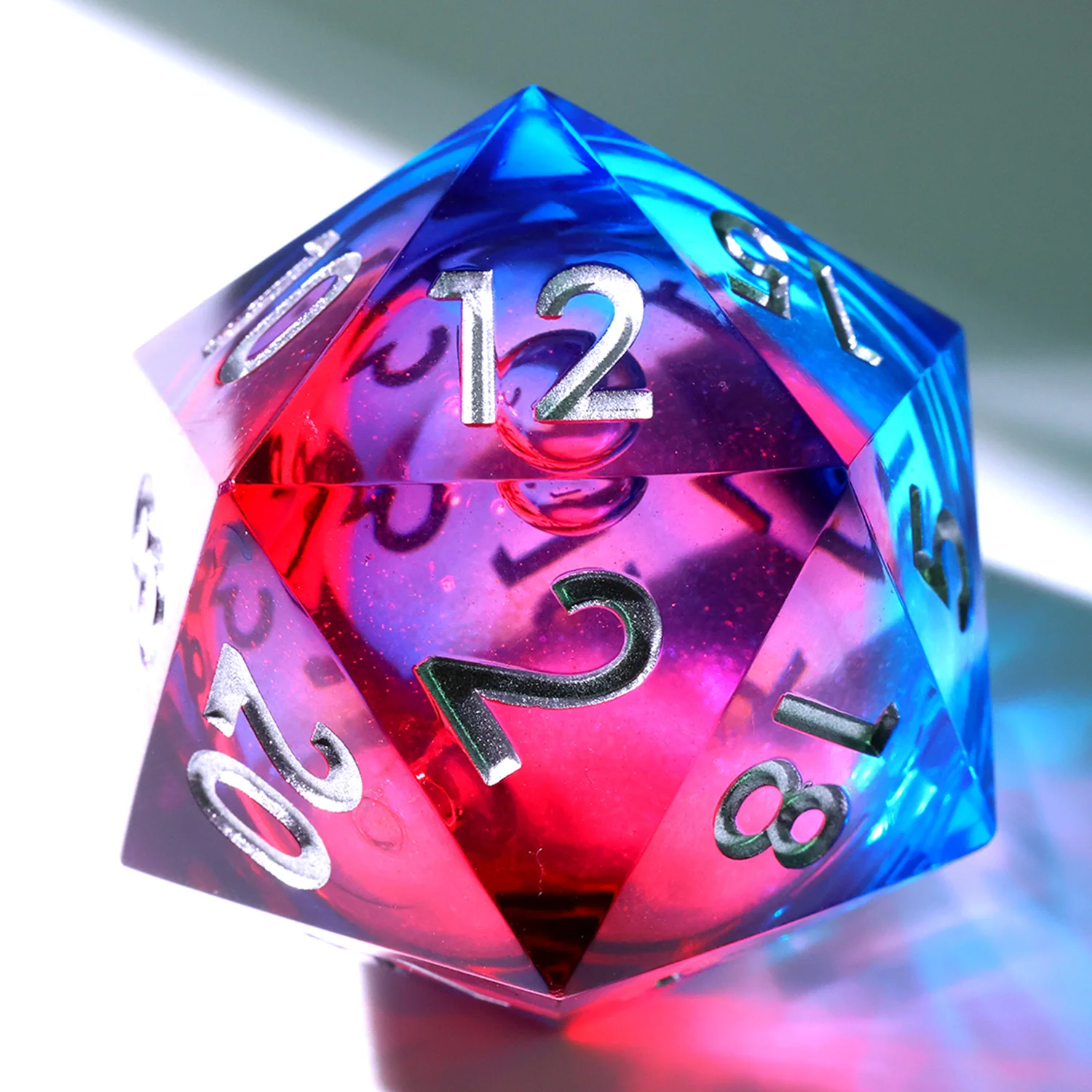 

50MM Chonk D20,Polyhedral Liquid DND D20 Gift,Resin DND D20 Dice Set For Role Playing Table Game Board Games-Liquid 5