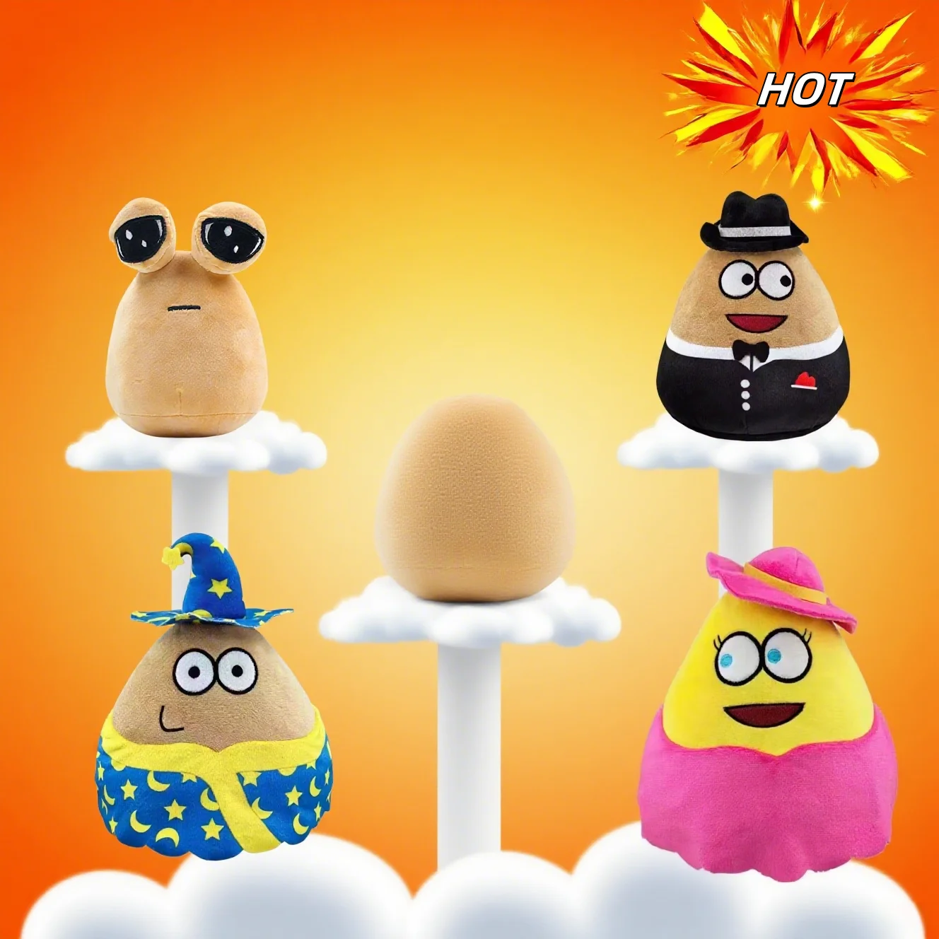 

7 Styles Adorable Hot Game My Pet Alien Pou Plush Toy Pou Stuffed Animals Plush Perfect Gift Halloween Decor Thanksgiving Christ