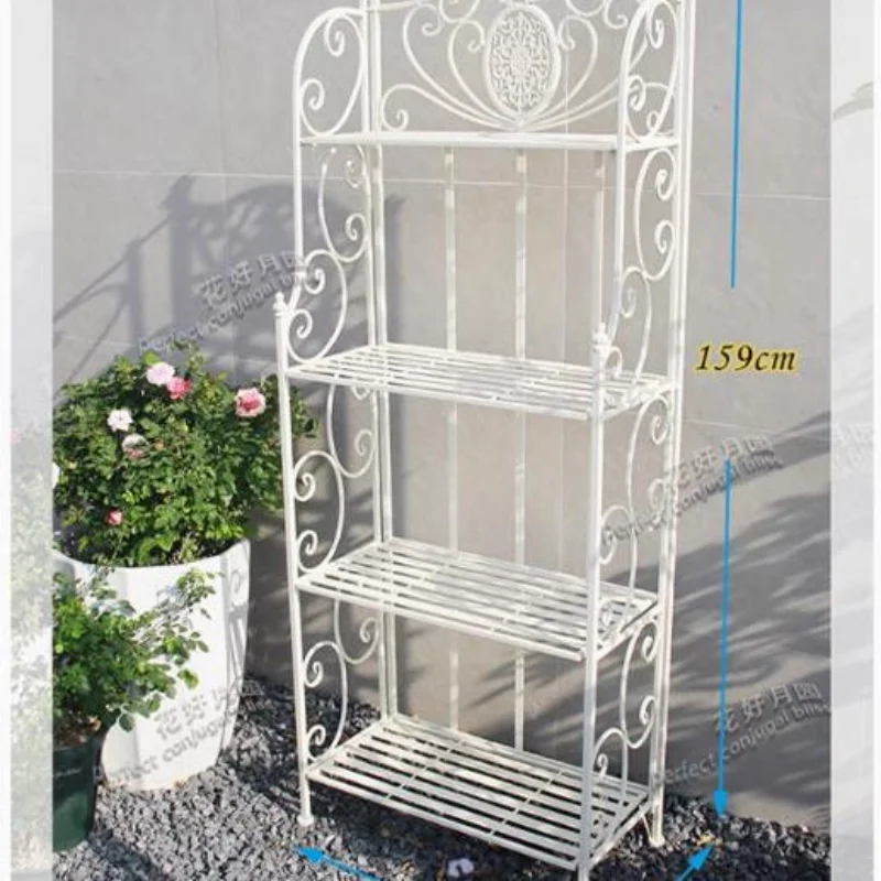 

Wrought iron storage flower stand balcony multi-layer floor-to-ceiling indoor outdoor storage succulent courtyard decoration gar