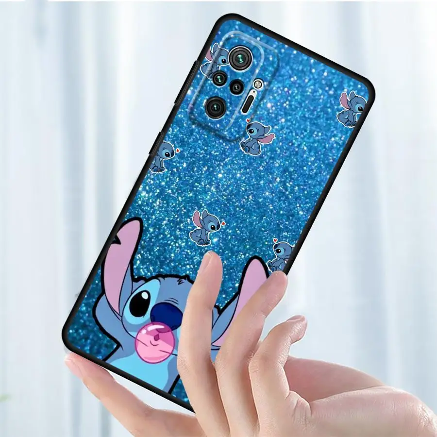 حافظة لهاتف Xiaomi Redmi Note 11 10 14 Pro 9S 13 12 12S 9 8 12C A1 Plus 7 Poco X3 NFC غطاء هاتف ناعم أسود ليلو ستيتش كارتون #5