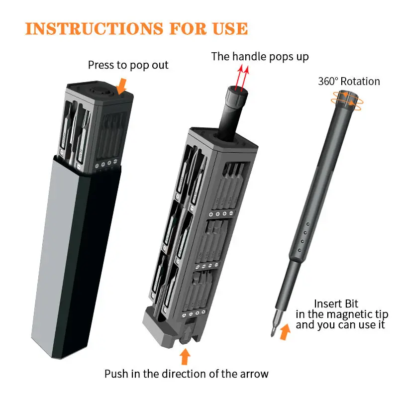 Precision Screwdriver Set 8 32 40 46 In 1 Magnetic Repair Tool Set Torx Phillips Hex Screw Driver BitS for Phone Watch Glasses