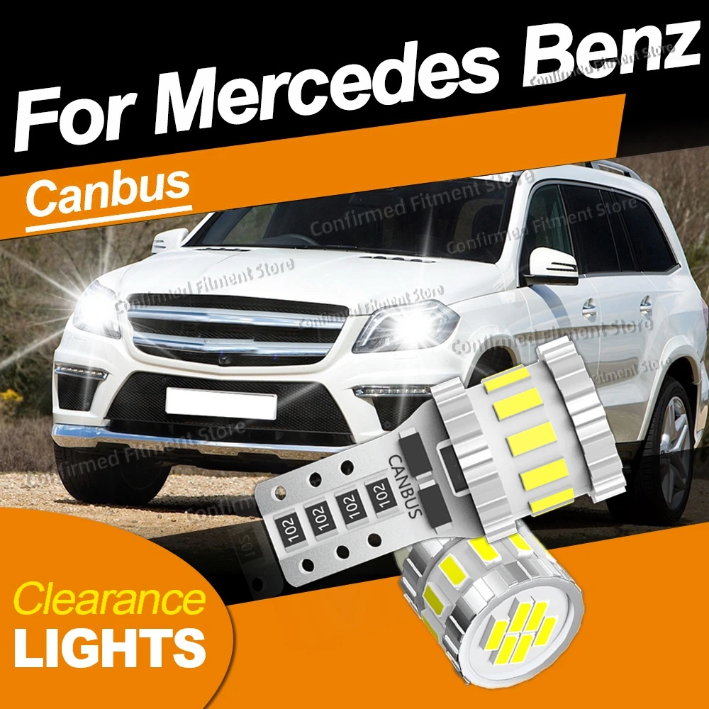 Mercedes Benz GL-Class X164 X166 W163 W164 W166 W251 V251 R129 R230 2 Adet Yeni LED park lambası Canbus T10 LED Ampuller