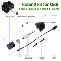 Hotend Kit For Qidi X plus 3 / X max 3 / X smart 3 / Q1 Pro Upgraded Hot End Ceramic Heating Rod Print Head For QIDI 3D Printer