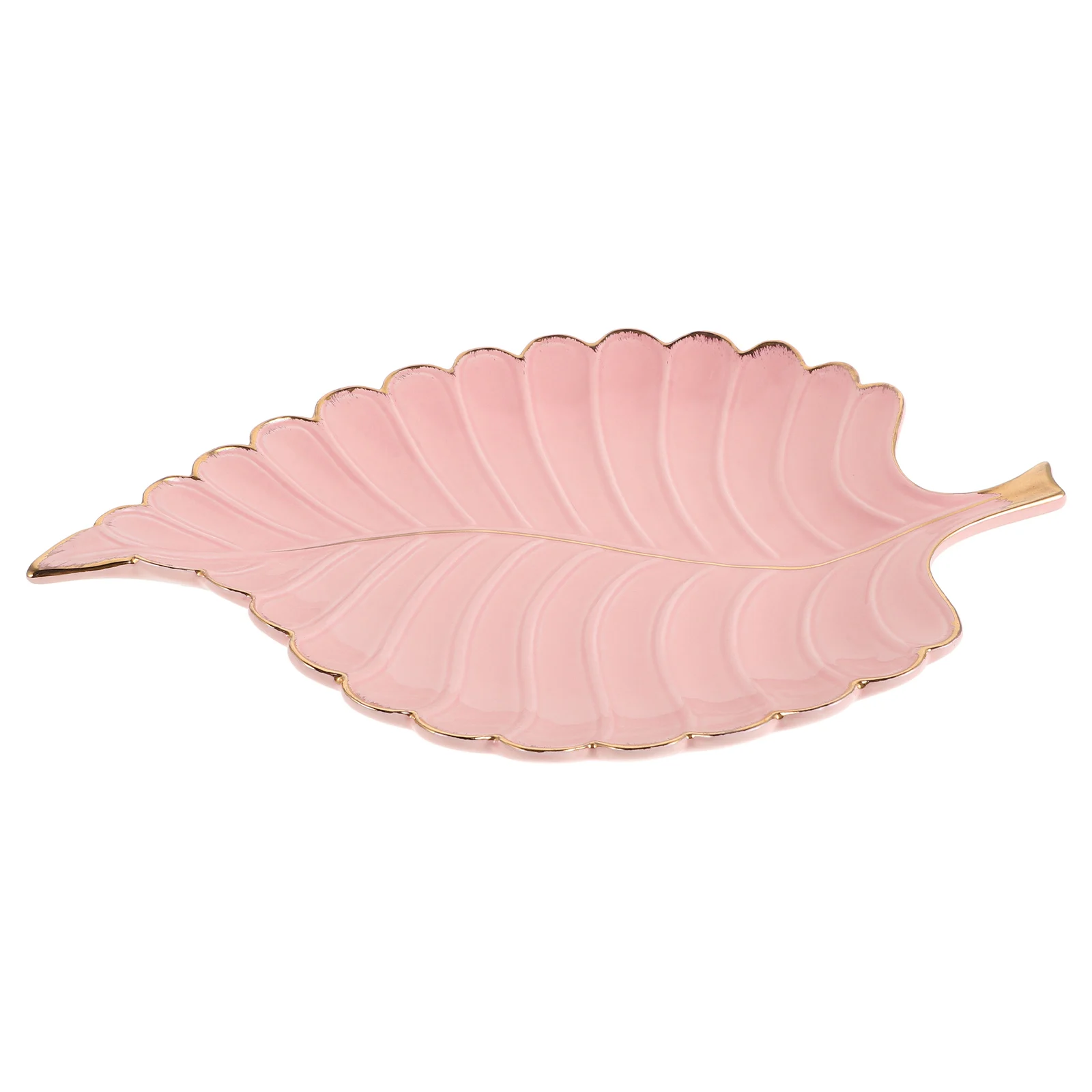 

Ceramic Leaf Shaped Tray Elegant Design Key Tray Entryway Table Jewelry Trinket Candy Dish Decorative Plate Small Candy Dish