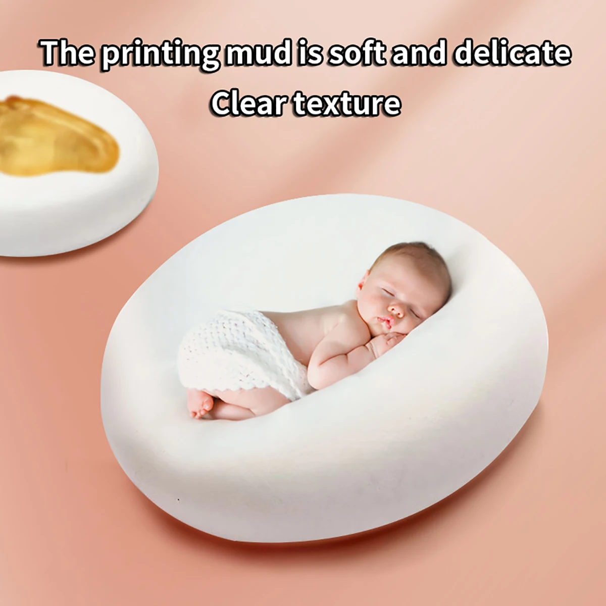 Baby hand and foot prints clay fetal hair souvenir diy baby hand footprints 100 days full moon birthday gift