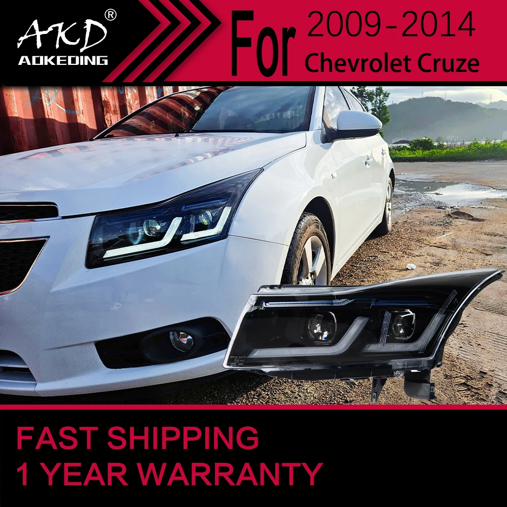

AKD Car Lights for Chevrolet Cruze LED Headlight 2009-2014 Head Lamp Drl Projector Lens Automotive