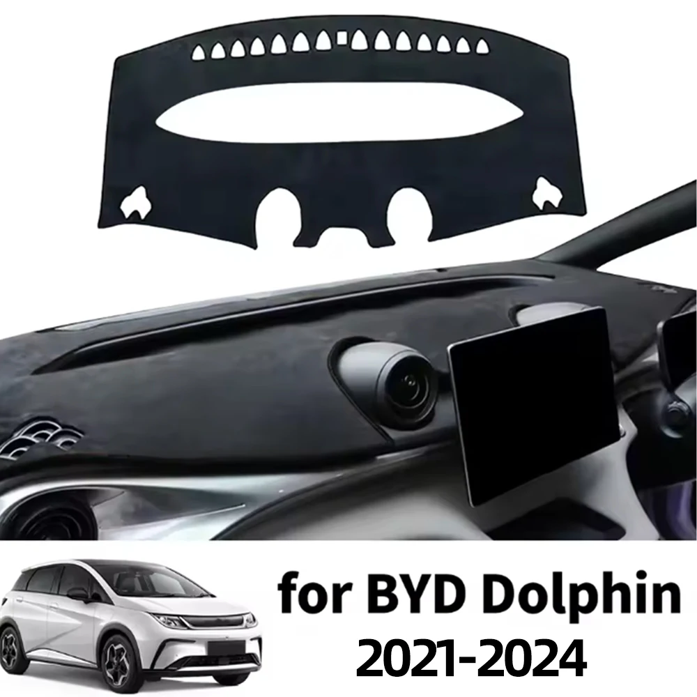 Armaturenbrett-Schutzmatte für 2021-2024 BYD Dolphin Sonnenschutz Anti-UV Armaturenbrett-Matten Rutschfeste Matten Innenraumzubehör – Detail 2