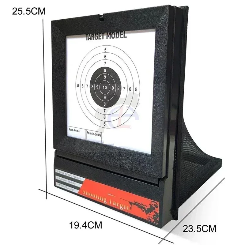 Objetivo de Airsoft para Exteriores con Red de Captura, Soporte y Objetivo de Papel, para Entrenamiento de Tiro con Pistola de Airsoft y Balines BB en Interiores