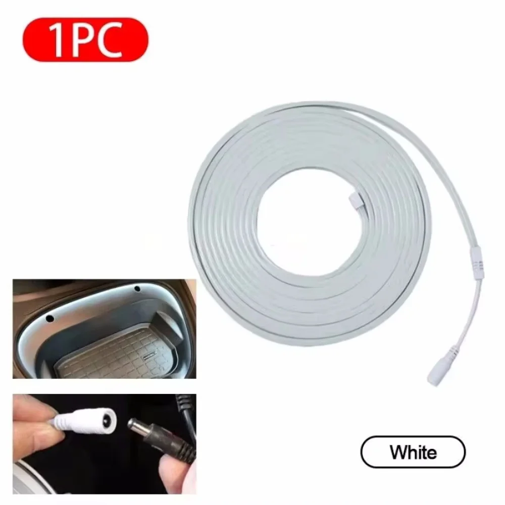 Flexibele LED Omgevingslicht Strip 5m DC12V voor Tesla Model Y 3 S Na Kofferbak Frunk Siliconen Interieur Auto decoratieve Lamp DIY Lamp