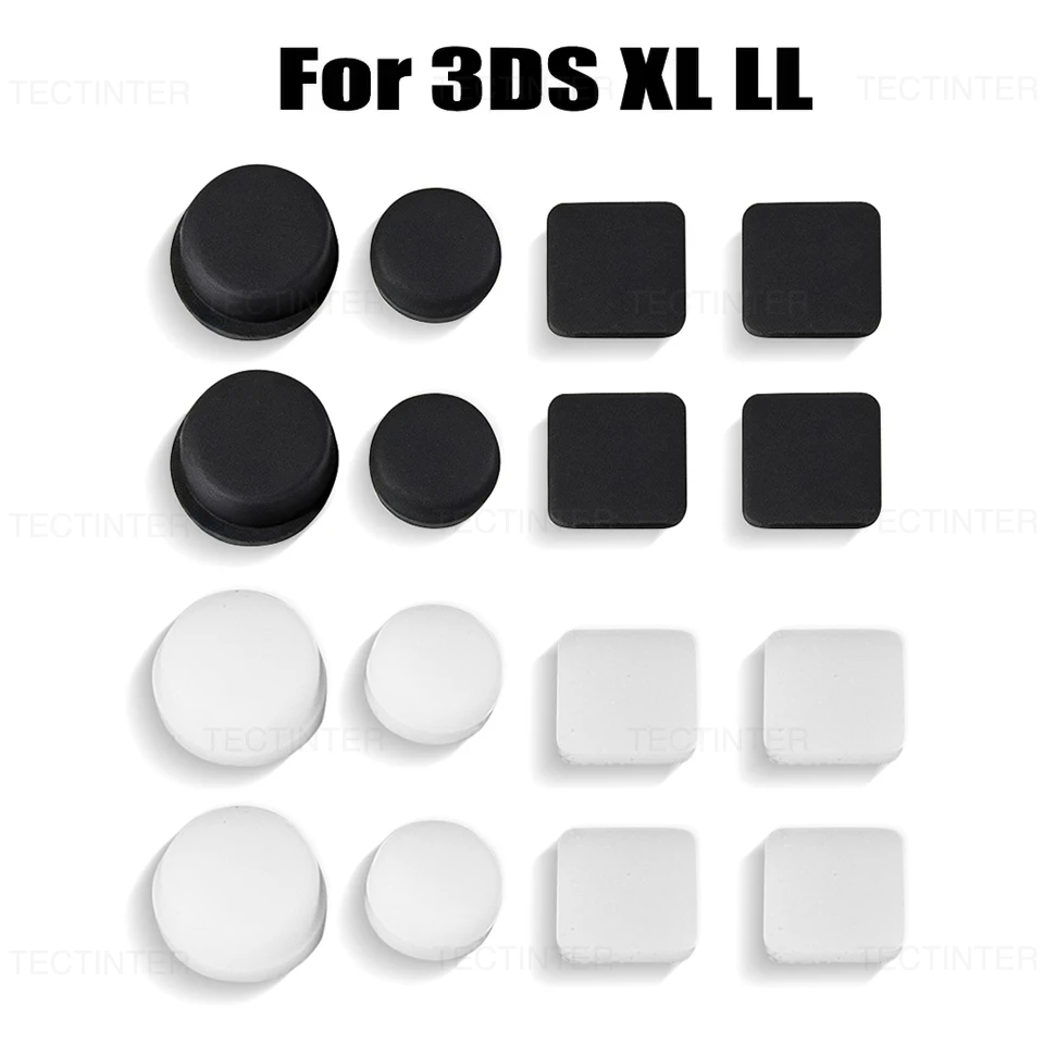 1 Set für 3DS XL/LL Spielkonsole: Schraubenloch-Staubschutz, Gummifüße, Abdeckung für vordere und hintere Schrauben für Nintendo 3DS Zubehör