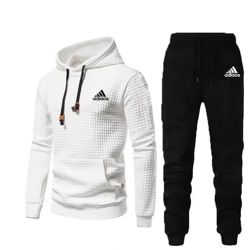 เสื้อฮู้ดแขนยาวผู้ชาย 2025, เสื้อฮู้ดสไตล์ฮาราจูกุ + กางเกงวอร์ม, ชุดผู้ชาย, สปอร์ตแคชชวล, ชุดวิ่ง