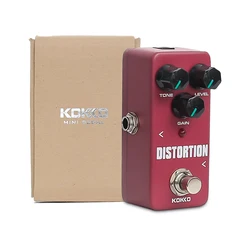 KOKKO FDS2 Distortion Guitar Pedal Aluminum Alloy Mini Distortion Tone for Electric Guitar and Bass, Guitar Accessories