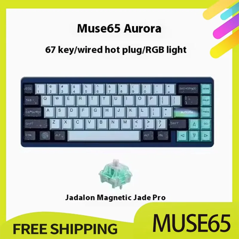 Varmilo Muse65 Keyboard Magnetic Switch Customized Wired E-sports Gaming Keyboard Muse 65 Keyboards PBT Keycaps RT VALORANT Gift