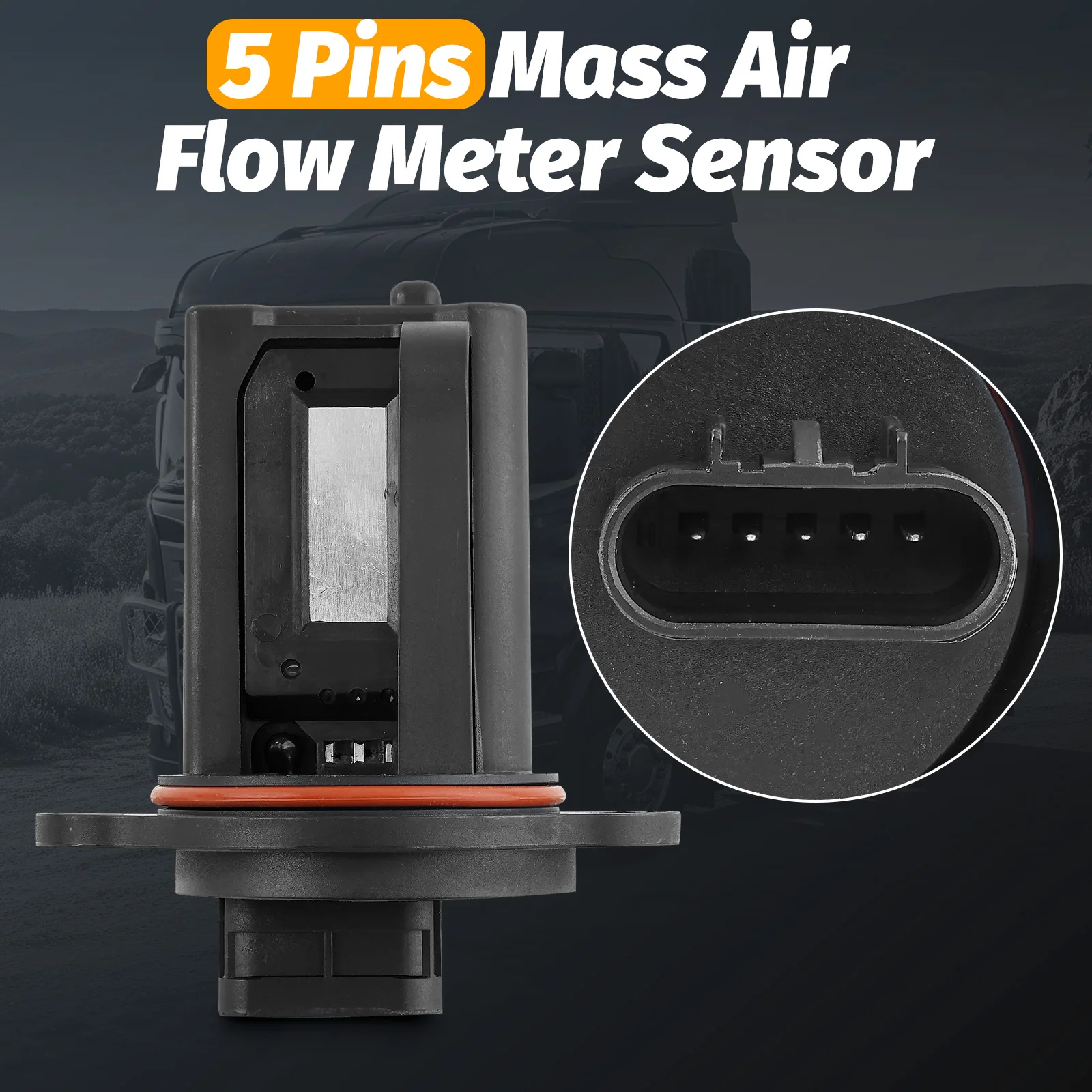 5 Pins MAF Mass Air Flow Meter Sensor  For Scania 5 Series P and R Cabs 2004-2010  G-Series T-Series  1774004, 1457359, 1544769