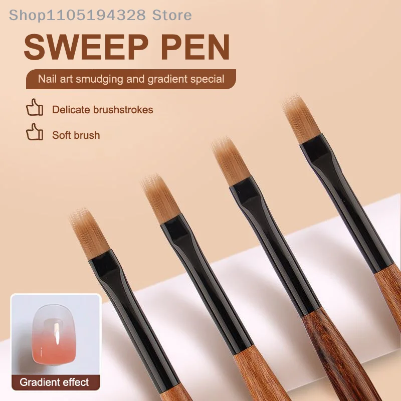 [YA]- vernis Gel UV stylo d'art d'ongle bois de santal Ombre peinture avec couvercle détail épaissir pinceau de dessin