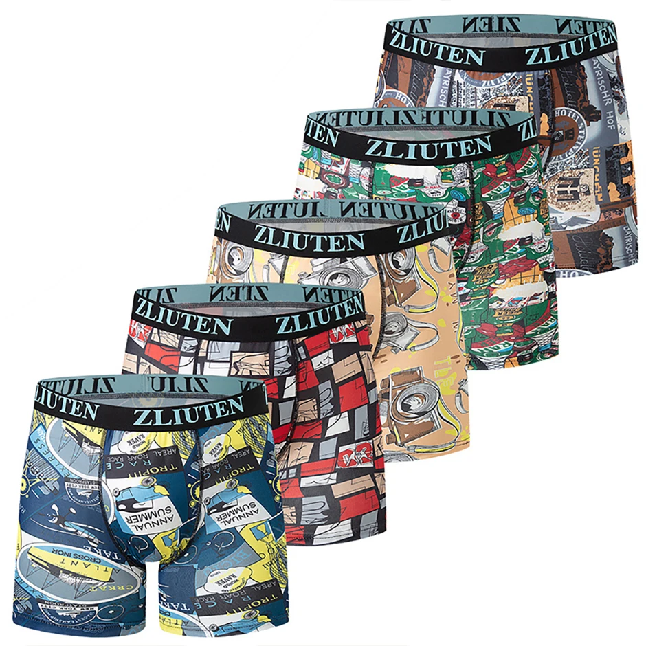 5/10er-Pack Multi-Size-Teenager für Erwachsene, Herren-Boyshort, Freizeit, Sport, Joker, elastische Taille, lange Herrenunterwäsche, kann Eltern-Ch sein – Detail 16