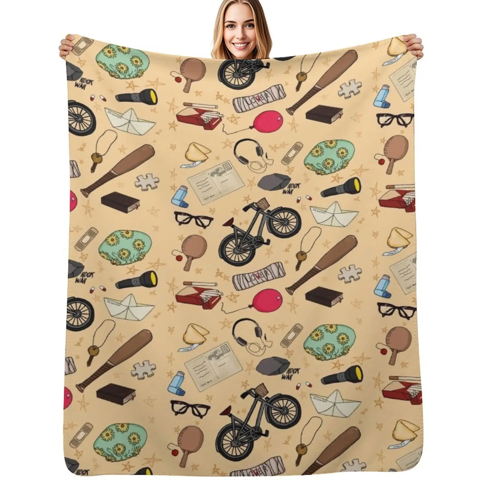 

IT character collage Throw Blanket Large Weighted Luxury Throw Blankets