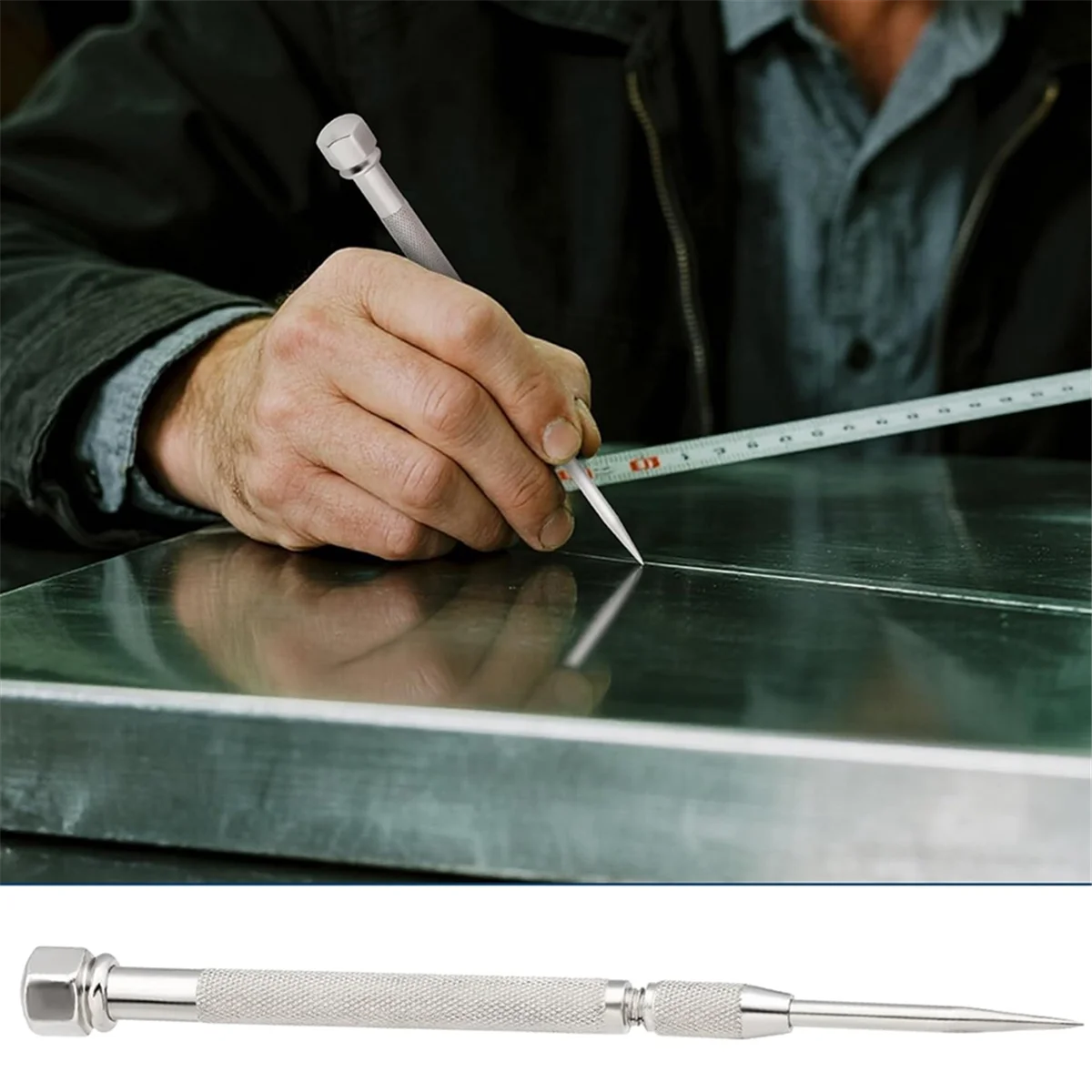 A83Z Pocket Scriber Tool, Carbide Steel Metal Engraving Pen with Carbide Tip for Welding/Glass/Metal Marking Tool