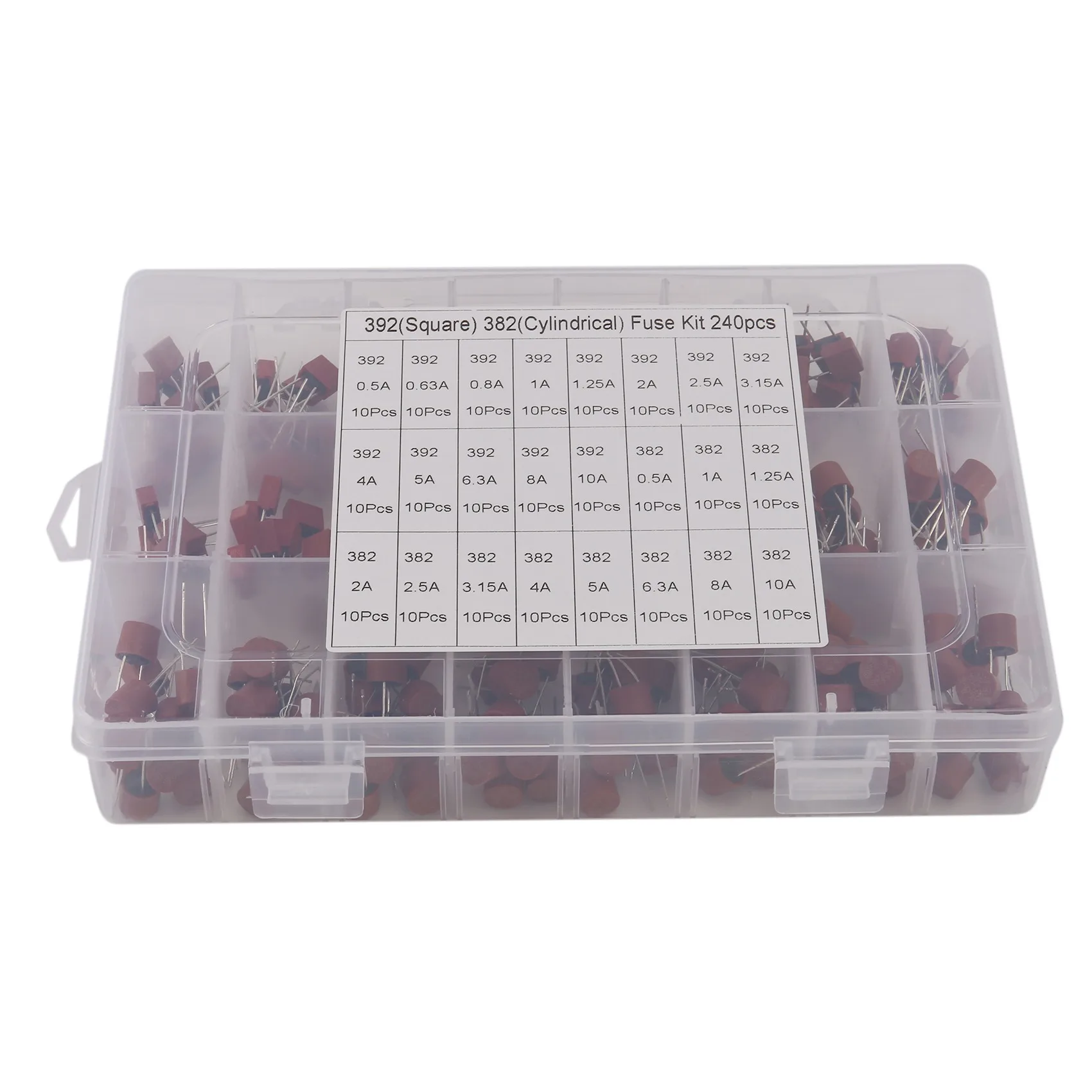 240PCS 382-392 Blow Cylindrical Fuse for LCD TV Power PCB Insurance